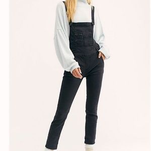 Free People Black Overalls 28